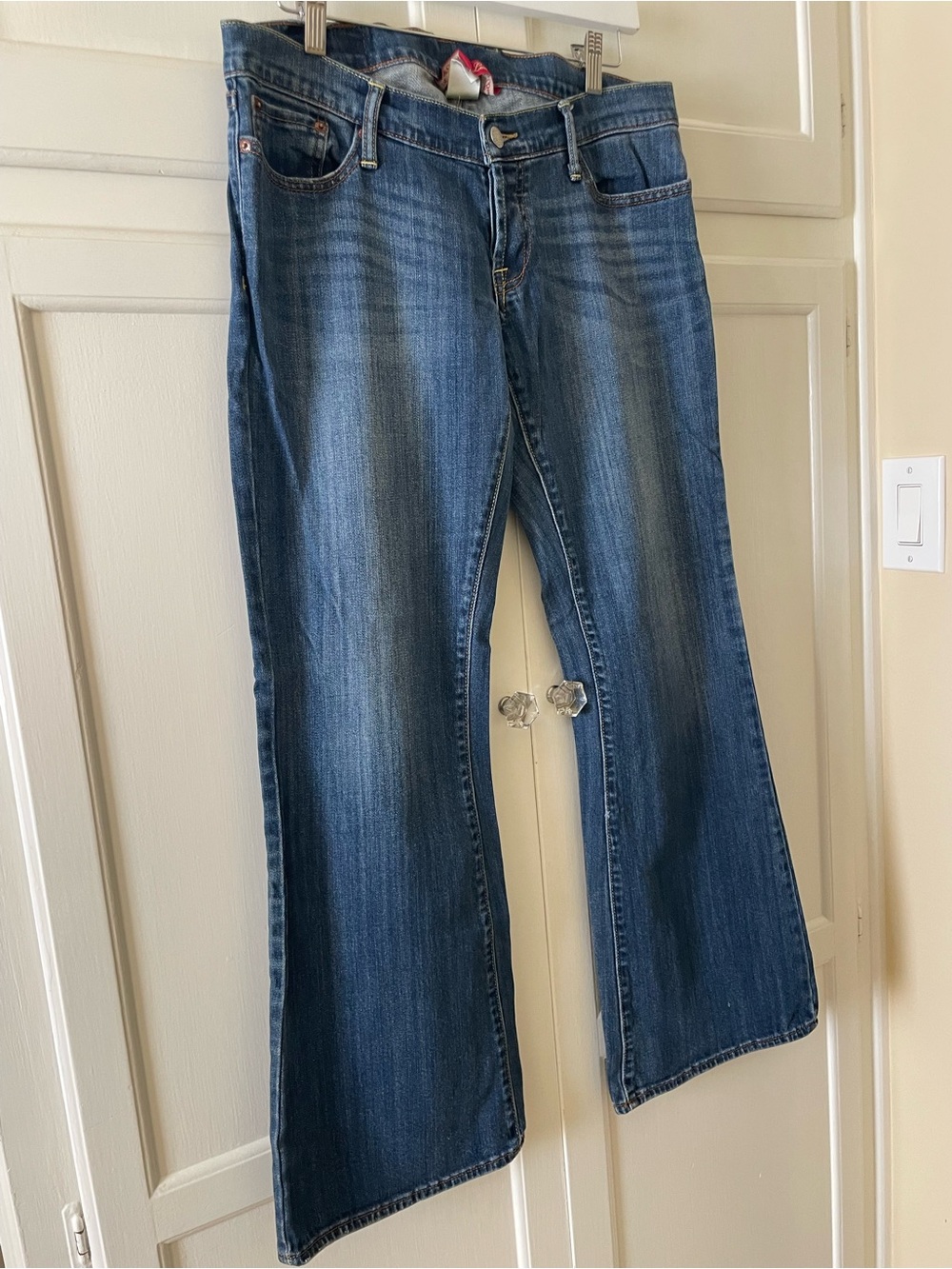 Women's Low Rise Button Fly Bootcut Jeans